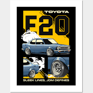 Corolla E20 JDM Car Posters and Art